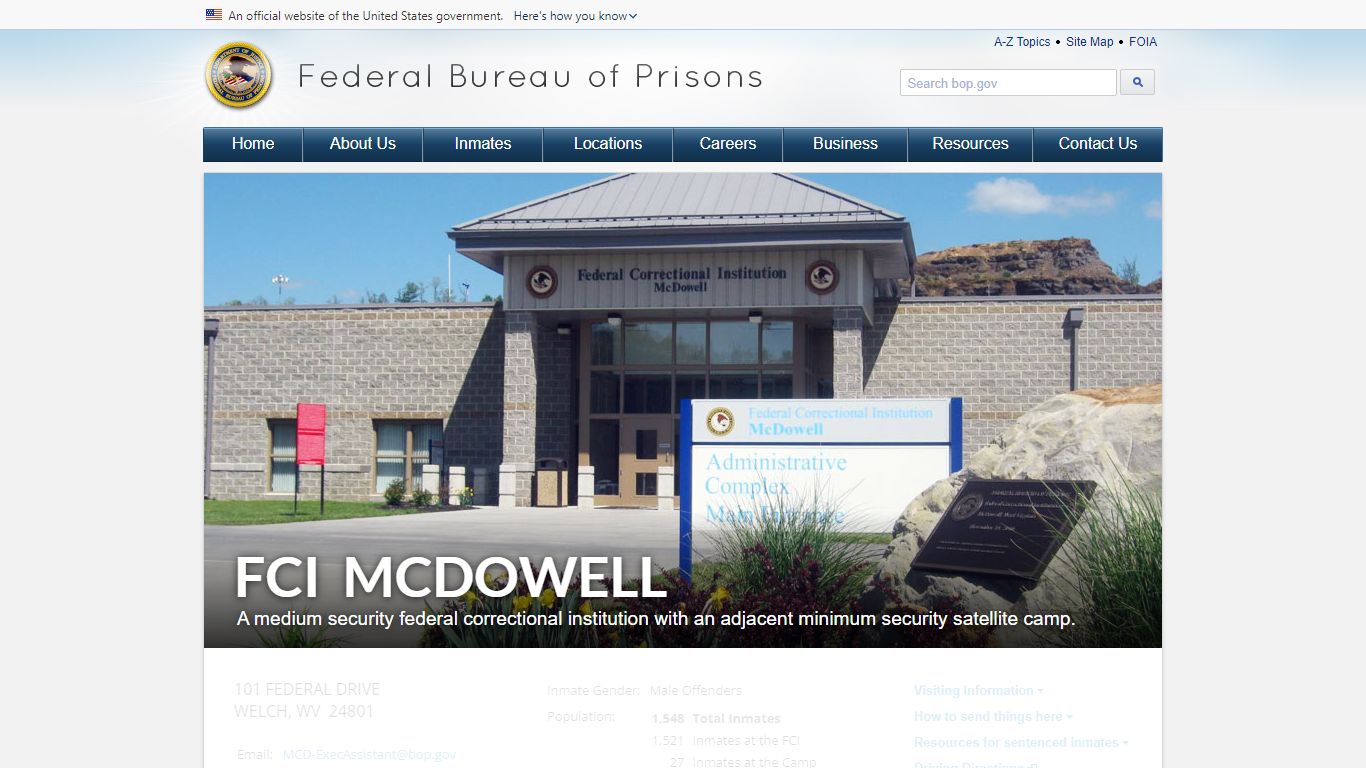 FCI McDowell - Federal Bureau of Prisons